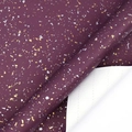 Deep purple gift wrapping paper with gold and silver splatter textures and grid backing - Burgundy Purple