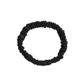 Satin 22 Momme Maulbeerseide Scrunchie XS kleine Größe in klassischem Schwarz - XS Extra Klein / Schwarz