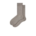 Klassische Tennissocken in meliertem Grau mit Rippstrick-Bündchen für Damen und Herren - Elefantengrau