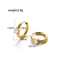 Goldene Creolen mit birnenförmigem Wassertropfen-Zirkonia-Anhänger und Maßen - Gold Wassertropfen