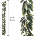 Dettaglio della ghirlanda natalizia artificiale da 180 cm con trama di pino realistica - 180cm 1pz / Verde a Due Toni