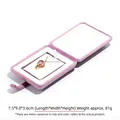 Boîte à bijoux en velours violet avec bouton pression pour pendentif 7,5x9,0x3,6cm - Petite boîte à pendentif / Lavande