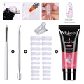 Mobray Poly Gel Nail Kit Classy Goddess shade with UV LED lamp tools and tutorial - Classy Goddess (Elegant Purple Glitter)
