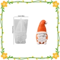 DIY Silikonform für Weihnachtsmann-Gnom-Kerzen und Gipsfiguren mit Schneeflocke - Gnom mit Schneeflocke - Dünner Stil