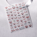 Stickers ongles 5D gaufrés avec motifs emoji rouges de dessin animé, modèle TS-2327 - Expression de Style Q Nouveau Relief (TS-2327)