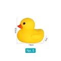 Classic yellow rubber duck bath toy size 5 measuring 7.8cm long and 6.5cm high - Beige
