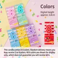 Colorful macaron birthday number candles 6 and 8 with plastic sticks for party cake - PVC Box Candy Number Candle 6