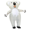 Adult inflatable gray koala costume with white belly and black nose for Halloween party - Koala / One Size