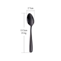 Schwarzer 13,5 cm Mini-Kaffeelöffel aus Edelstahl mit genauen Maßen und Gewicht - Dünn 13.5cm / Schwarz