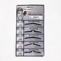 Black synthetic fiber fake mustache set with 5 styles for Halloween party dressing - Black Gentleman Blister Card Mustache Set