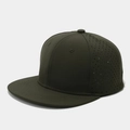 Quick-dry olive green flat brim baseball cap with laser-perforated breathable holes - Army Green