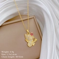 Detail of guitar cat pendant with sparkling rhinestones and product size specifications - Guitar Cat Style (E340)