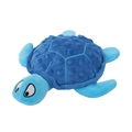 Giocattolo per cani a forma di tartaruga blu in peluche con guscio testurizzato minky - Blu