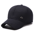 Men's navy blue winter baseball cap with warm lining and metal Sport Best logo - Adjustable / Navy Blue