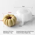 3D pumpkin silicone mold for DIY candles and chocolates with precise measurements - Pumpkin Mold F586-1