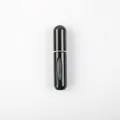 Portable 5ml glossy black refillable perfume atomize with clear volume window - 5ml / Bright Black