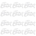 Set of 12 white Team Braut heart embroidery patches for bachelorette party DIY decor - Set of 12 Team Braut