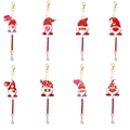 DIY Valentine's 5D diamond painting wind chime pendants with gnome and heart charms - Style 18