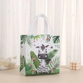 Reusable non-woven gift bag with cute zebra print and tropical floral patterns - 2010-6 Zebra