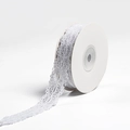 Roll of elegant white floral lace ribbon for wedding gift wrap and DIY crafts - S003