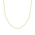 Elegante catena a onde in argento sterling S925 placcato oro 18K per donna - Argento 925 / Oro