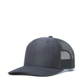 Dark grey trucker cap with breathable mesh back and curved brim for outdoor wear - Adjustable / Charcoal + Charcoal Mesh