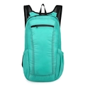 Lightweight foldable turquoise sports backpack with water-resistant nylon fabric - Lake Blue