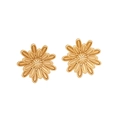 Elegante goldene Gänseblümchen-Ohrstecker mit geschichteten Blütenblättern und Textur - Geschichteter Gänseblümchen-Stil (9#)