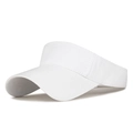 Breathable white marathon sun visor hat for running and outdoor sports activities - White