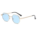 Gold Frame Blue Lenses