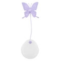 Infusore da tè creativo a forma di farfalla in silicone viola chiaro con controller bianco - Viola