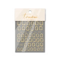 Detail van gouden hart-nagelstickers to1216 in luxe papieren verpakking op witte basis - to1216 Bronzing Gouden Frames