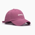 Classic mauve baseball cap featuring white Awesome 3D letter embroidery in a curved brim style - Adjustable / Rose Red