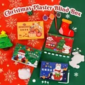 DIY Christmas 3D plaster painting blind box set with 6-color paints and creative brushes - Christmas Plaster Doll Kit