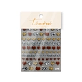 Pegatinas 3D para uñas con corazones y estampados de leopardo y animales, modelo to-2682 - Corazón Salvaje Relieve (to2682) / Estilo Relieve 3D