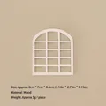 Miniature white wooden arch window frame for Christmas miniature DIY scene decoration - No.96 - Wooden White Large Arched Window