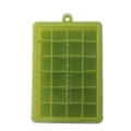Green 24-grid silicone ice cube tray with lid and handle, minimalist rectangular design - 24 Grids / Green (With Lid)