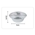 Paquete de 100 moldes desechables de aluminio de 7cm de diámetro y 2cm de altura - 2cm Altura 100Pzs