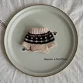 Mini high-neck knitted beige sweater with snowflake pattern for DIY Christmas decor - Coffee Snowflake Sweater
