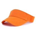 Bright orange sun visor hat for running and outdoor sports with breathable open top design - One Size / Orange Red