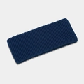 Close-up of navy blue ribbed knit headband showing soft textured fabric and elastic weave - M / Dark Blue