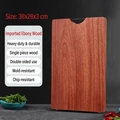 Whole piece ebony wood cutting board 38x28x3cm with handle for 3-4 person family - Thick Whole Wood 38*28*3cm