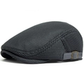 Gorra plana de malla transpirable gris oscuro para hombre con hebilla ajustable - Ajustable / gris oscuro