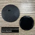 Bases d'affichage noires pour figurines d'astronaute, finitions mate et brillante, 6cm - Base Universelle pour Modèles A et B (Petit)