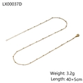 Detail view of golden snake chain showing lobster clasp, length 40+5cm and weight 3.2g - LX00037D