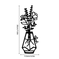 Decoración de pared minimalista de jarrón de metal negro, dimensiones 30 cm por 11,5 cm - Estilo D / Negro