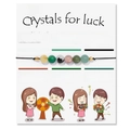 Detail of 8mm natural stone luck bracelet with crystals and descriptive display card - FK1066/Crystals for Luck