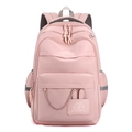 Rosa Schülerrucksack mit Hasenmustern, Metallkette und Netz-Schultergurten - 30*21*43 / Rosa