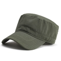 Dark green ripstop cadet cap for men with tactical camouflage style and metal side eyelets - Army Green(3#)
