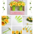 Sunflower 0.5mm black ink gel pen with soft silicone decorative top in display box - Yellow Sunflower-Black Ink